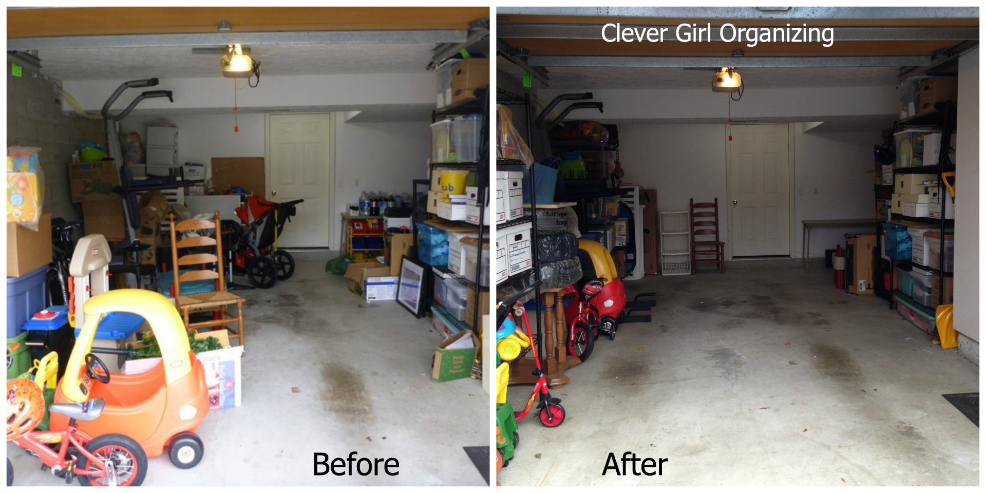 Garage Cleaning And Organizing
 Before and After Major Garage Clean out Clever Girl