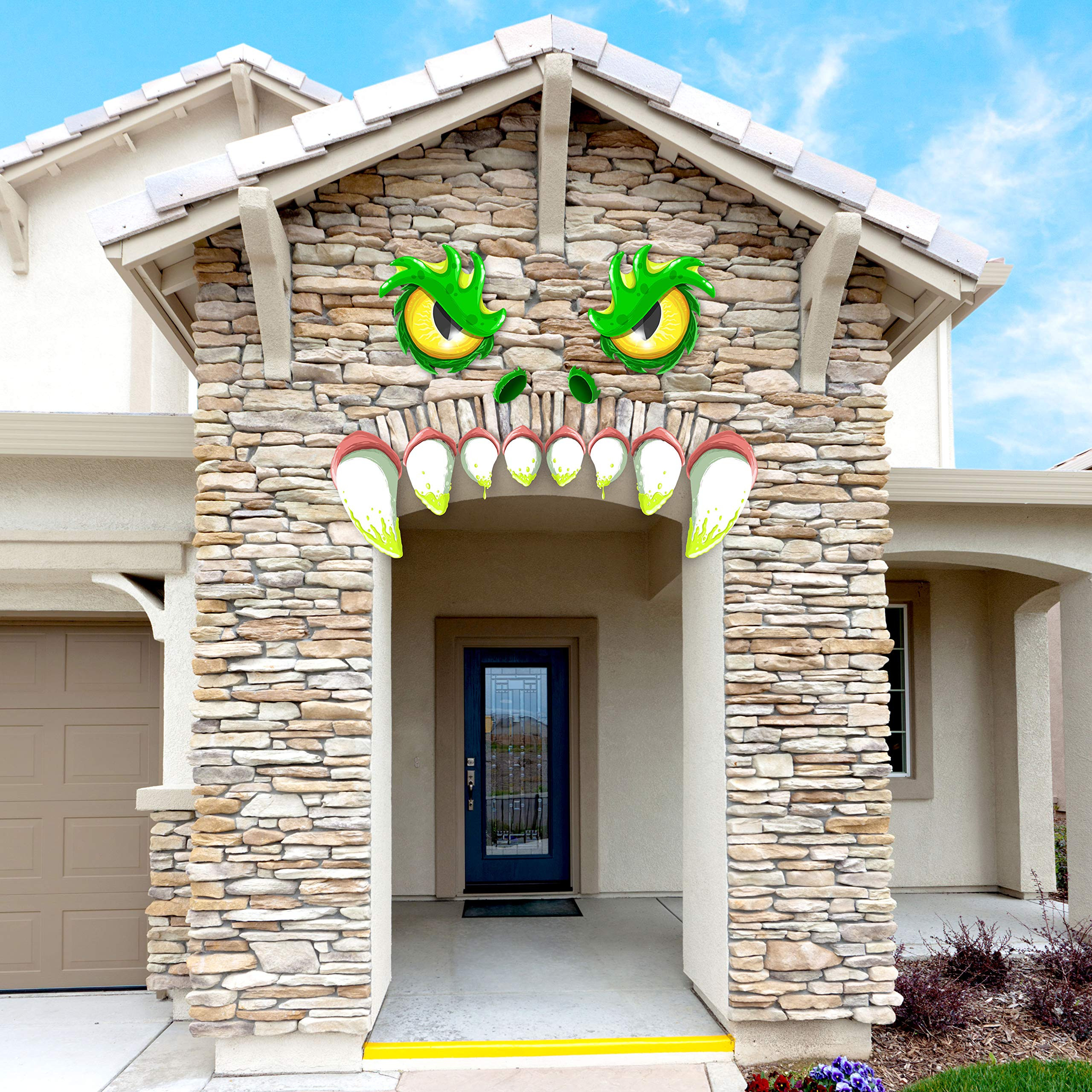 Garage Door Halloween Decoration
 JOYIN Monster Face Halloween Archway Garage Door