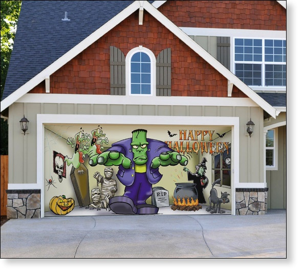 Garage Door Halloween Decorations
 Pin by Julie Kruger on Halloween