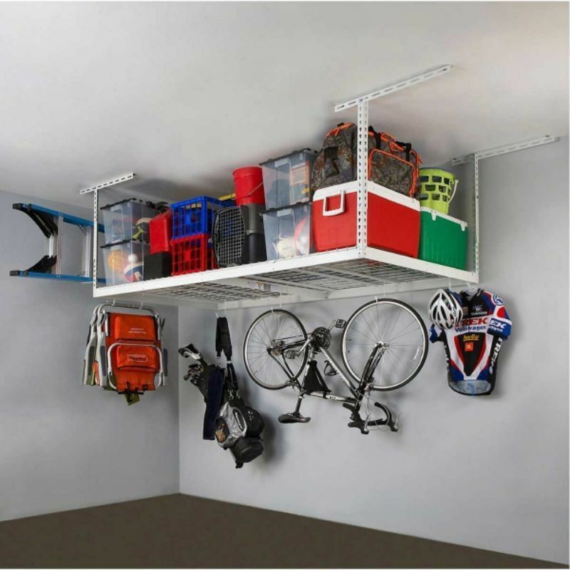 Garage Organization Racks
 SafeRacks 4 ft x 8 ft Overhead Garage Storage Rack Drop