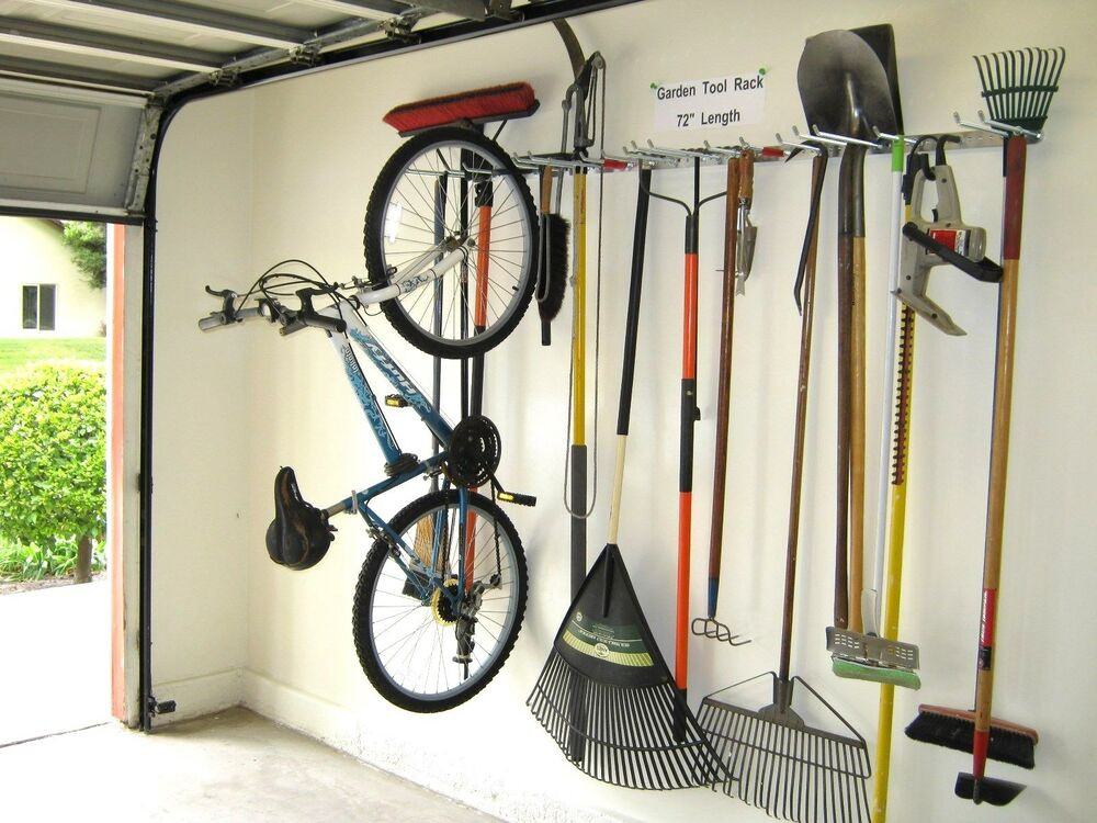 Garage Organization Racks
 Bicycle Storage Garden Tool Rack Garage Organizer