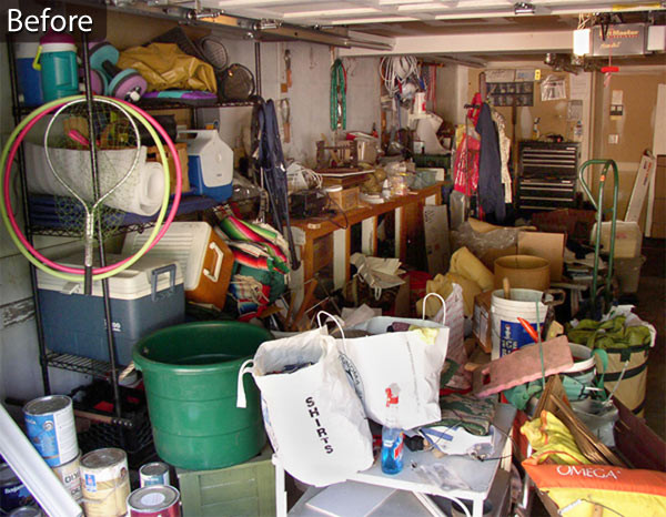 Garage Organizer Services
 If your garage looks something like this we can transform