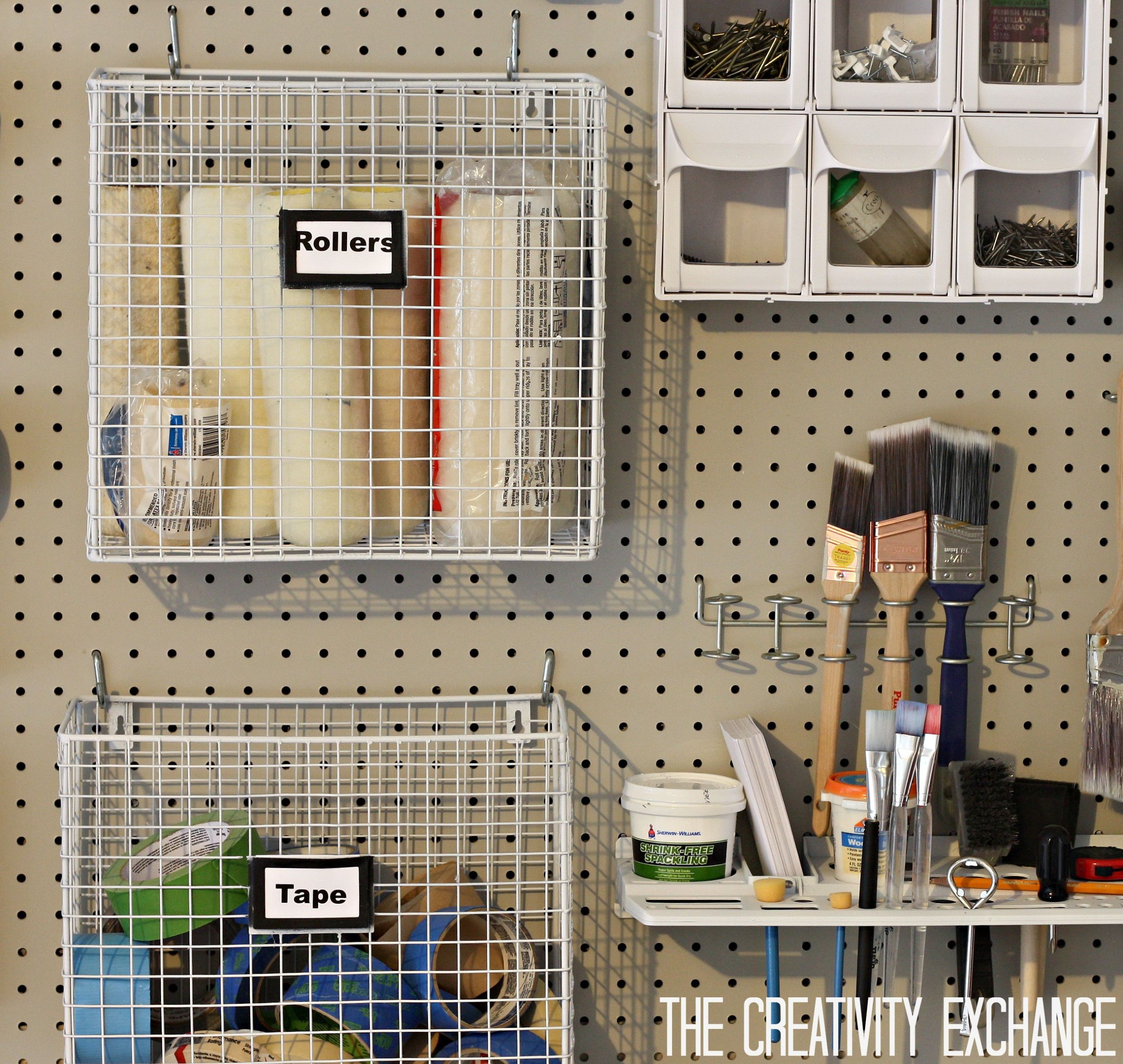 Garage Pegboard Organization
 Organizing the Garage with DIY Pegboard Storage Wall