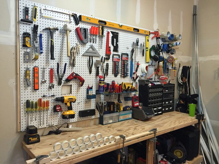 Garage Pegboard Organization
 Current pegboard layout organization shop