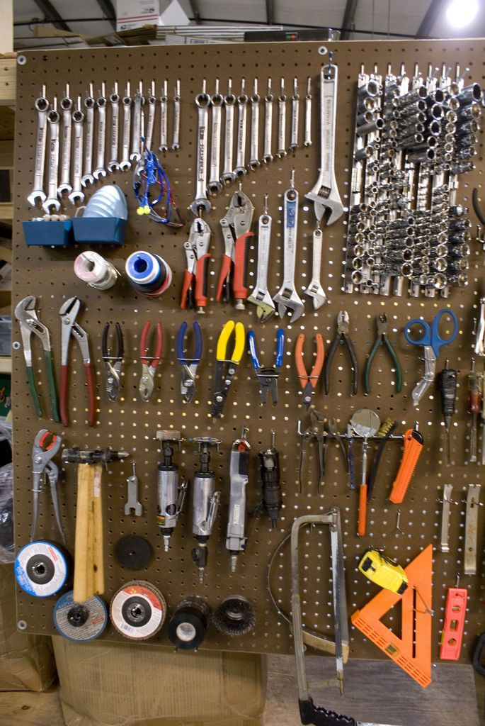 Garage Pegboard Organization
 Tools on Pegboard in 2019 Brian s board