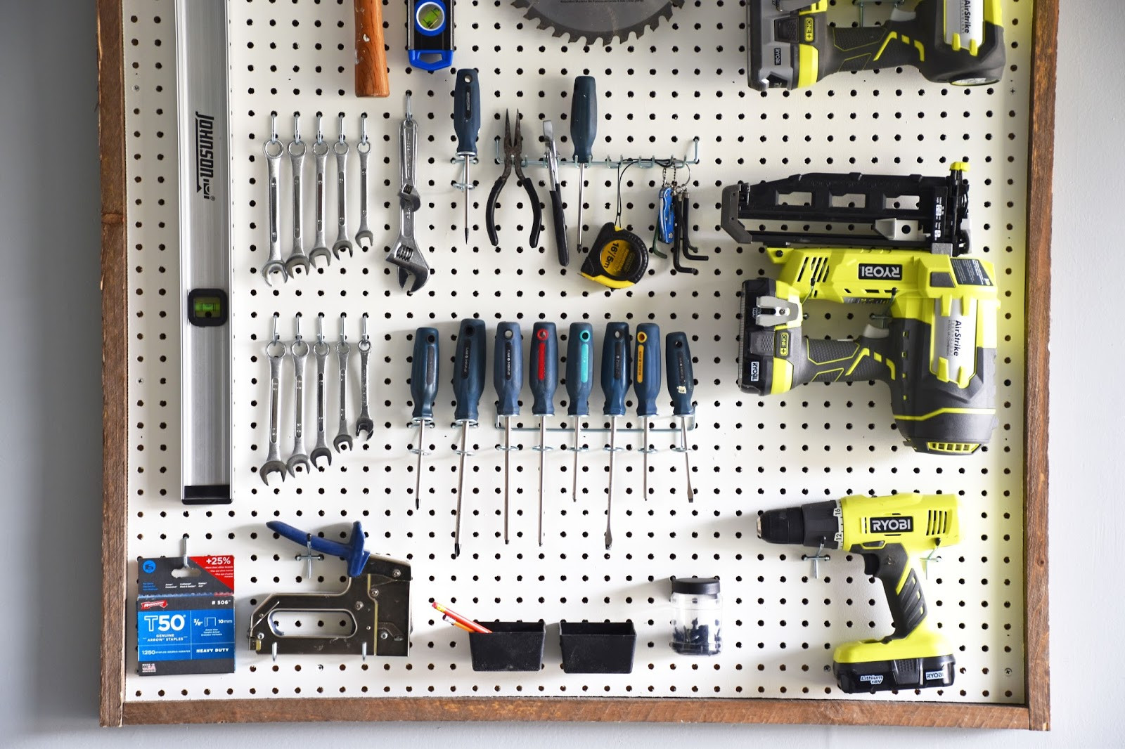 Garage Pegboard Organization
 Woman in Real Life Garage Organization DIY Pegboard