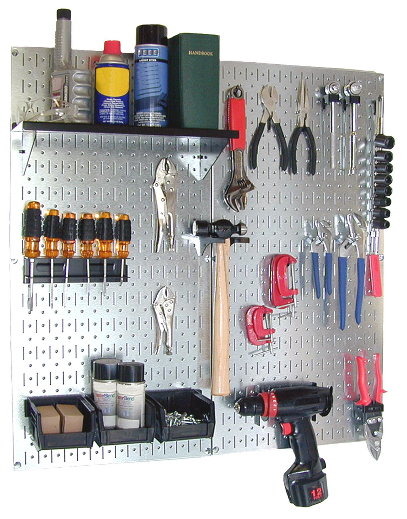 Garage Pegboard Organization
 Wall Control Galvanized Steel Pegboard Tool Organizer