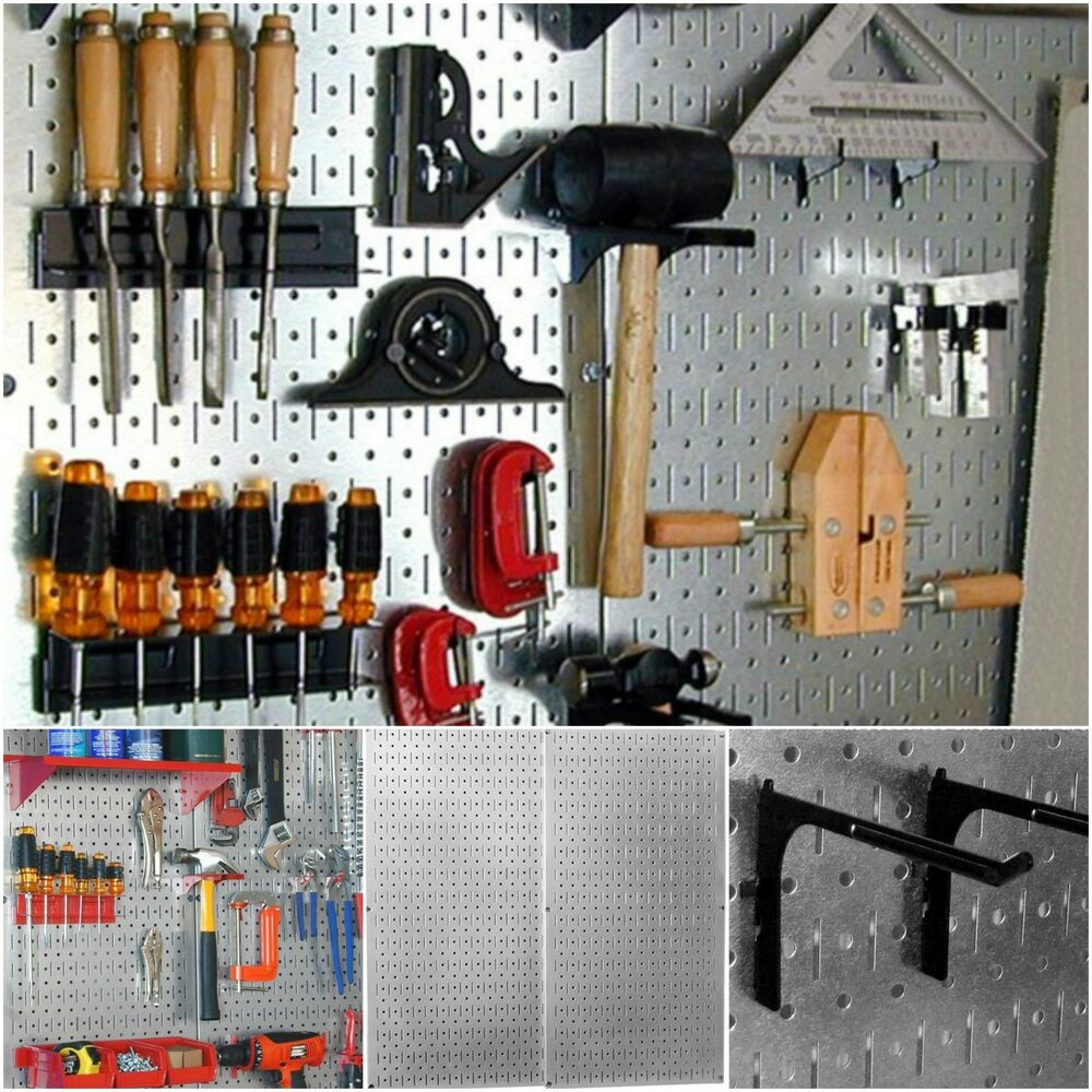 Garage Wall Organizer
 Pegboard Tool Organizer Wall Mount Garage Storage Metal