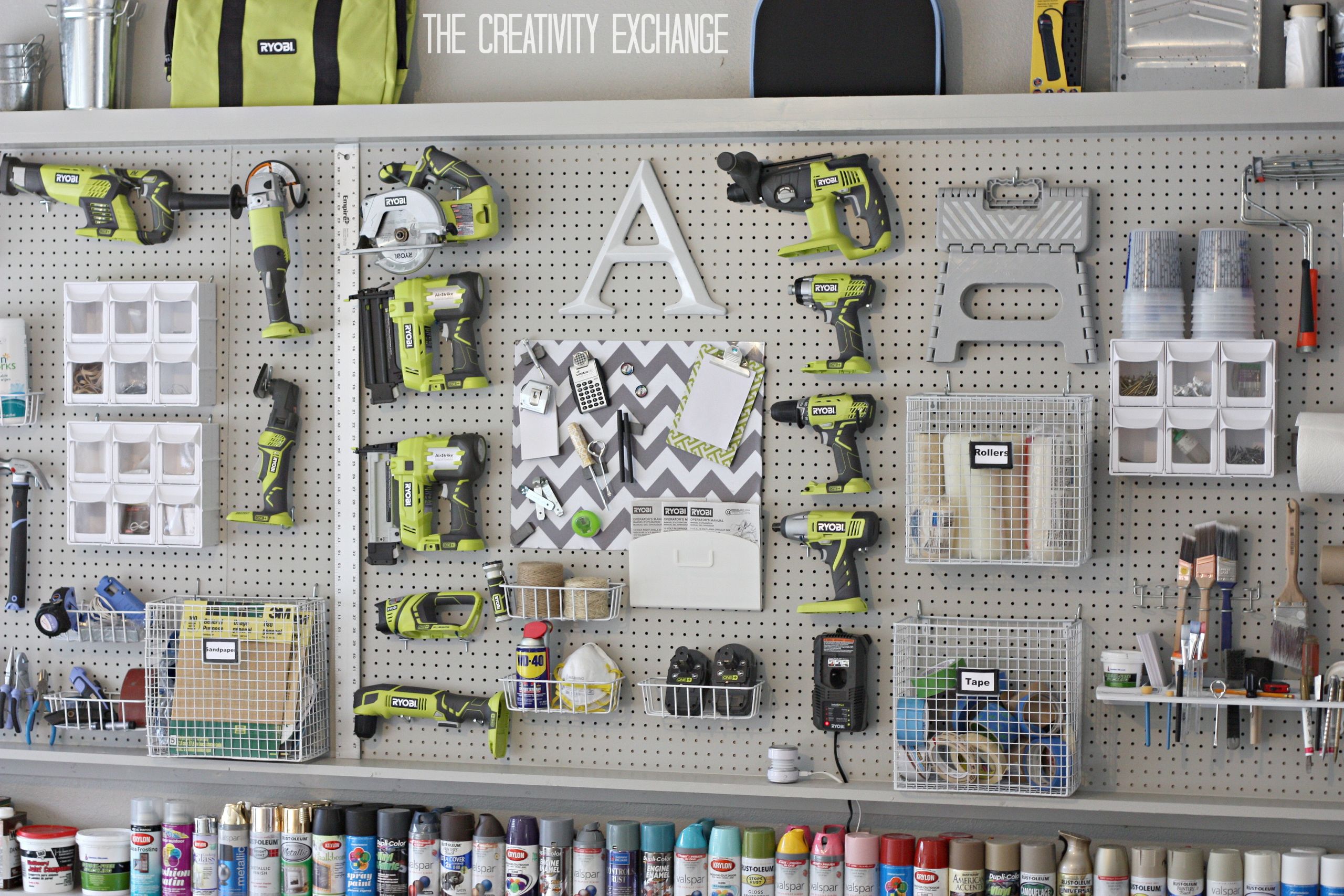 Garage Wall Organizer
 Organizing the Garage with DIY Pegboard Storage Wall