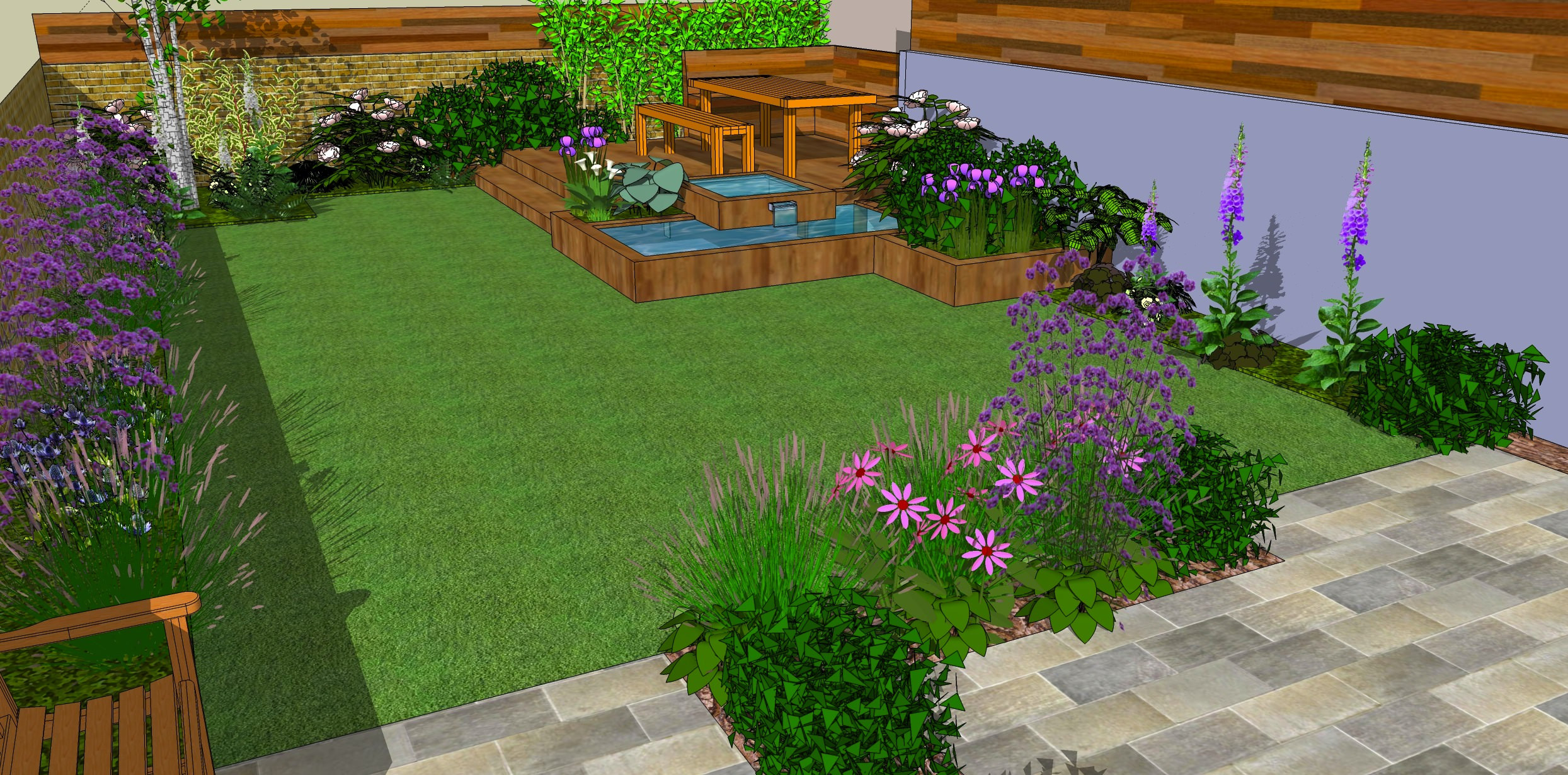 Garden Landscape Design
 Low Maintenance garden designs Garden Club London