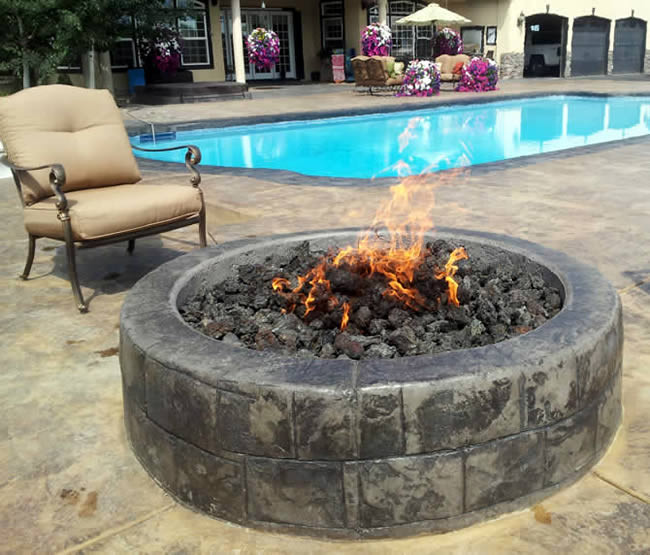 Gas Firepit Inserts
 24 Inch Round Gas Fire Pit Insert With Flat Pan