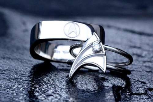 Geek Wedding Bands
 Geeky Nuptial Bands geek wedding rings