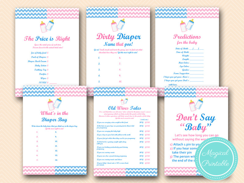 Gender Reveal Party Game Ideas
 Gender Reveal Party Games Magical Printable