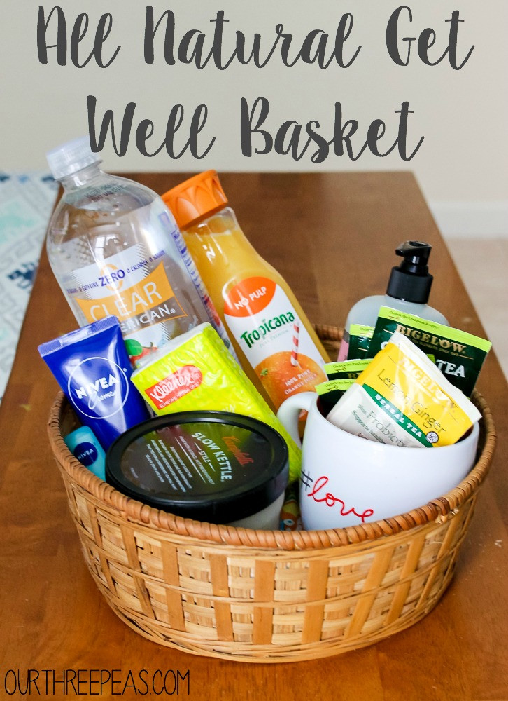 Get Well Soon Gift Baskets Ideas
 All Natural Get Well Basket Our Three Peas