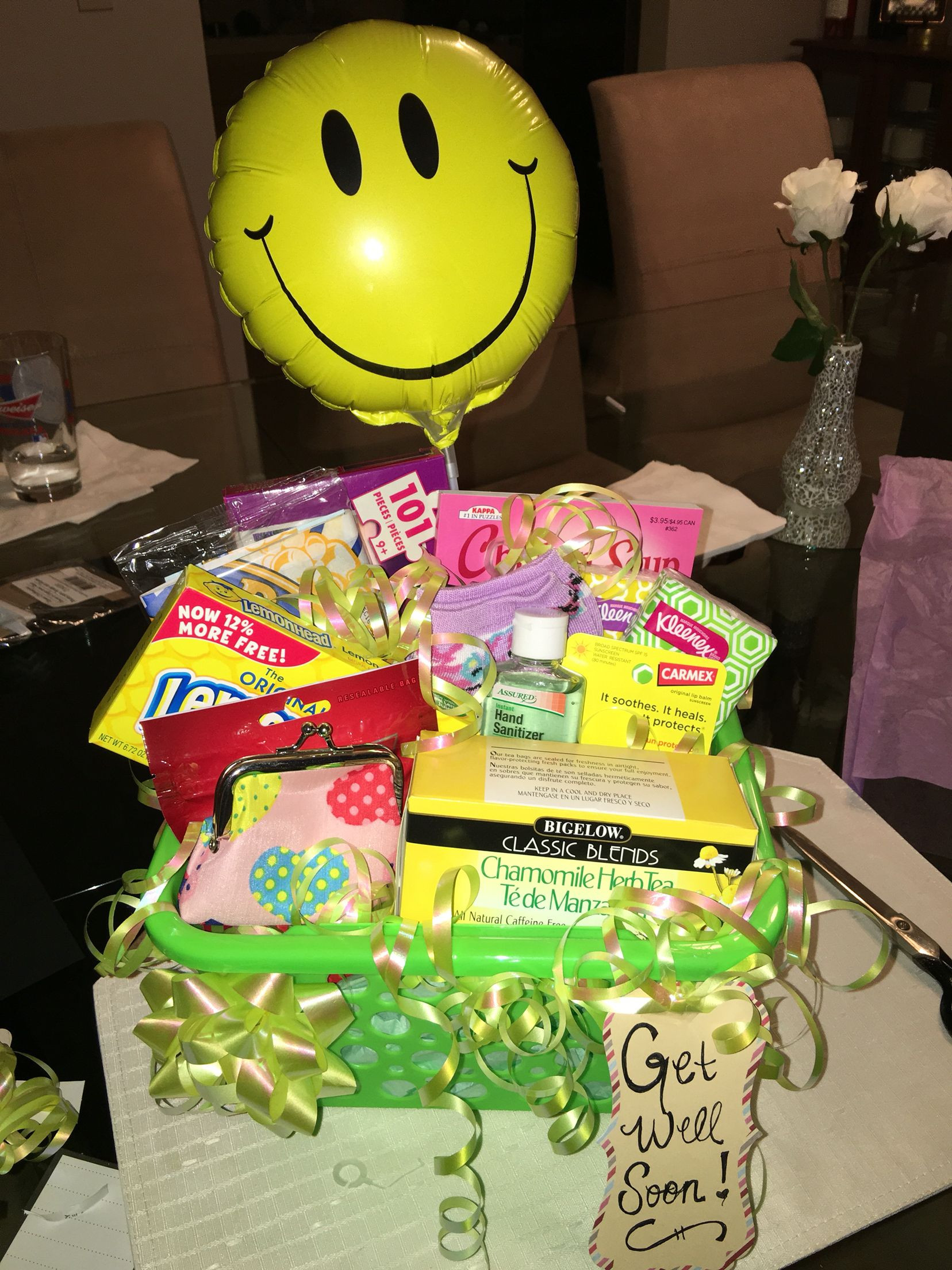 Get Well Soon Gift Baskets Ideas
 Get well soon t basket All from dollar store and it