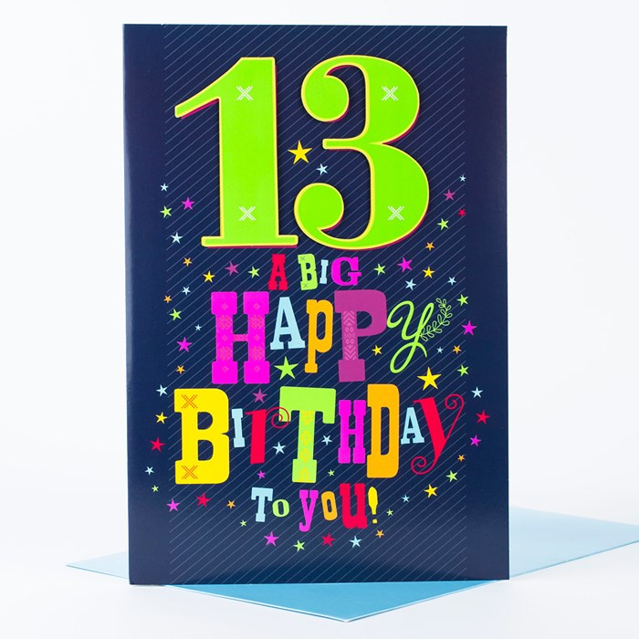 Giant Birthday Cards
 Giant 13th Birthday Card Big 13