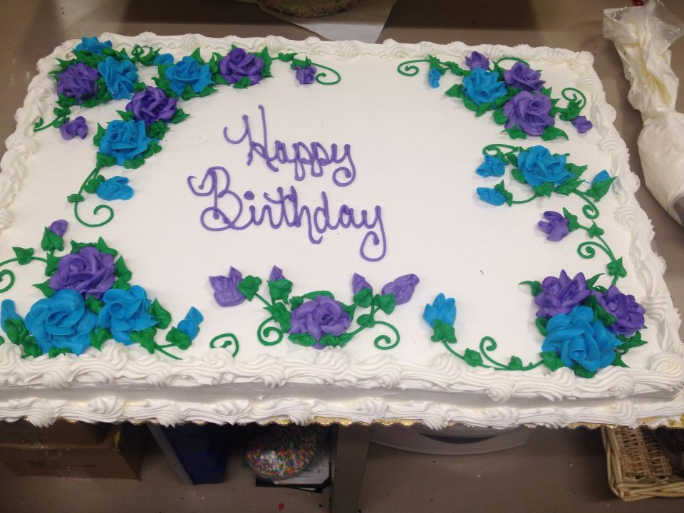 Giant Eagle Birthday Cakes
 Bile Purple roses