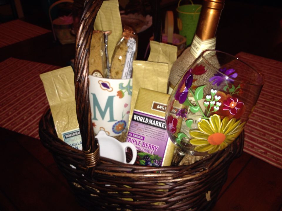 Gift Basket Ideas For Mother In Law
 Coffee and Wine birthday basket for my mother in law to be