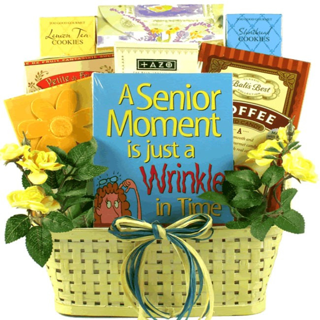 Gift Basket Ideas For Senior Citizens
 Wrinkle In Time Senior Moment Birthday Celebration Gift