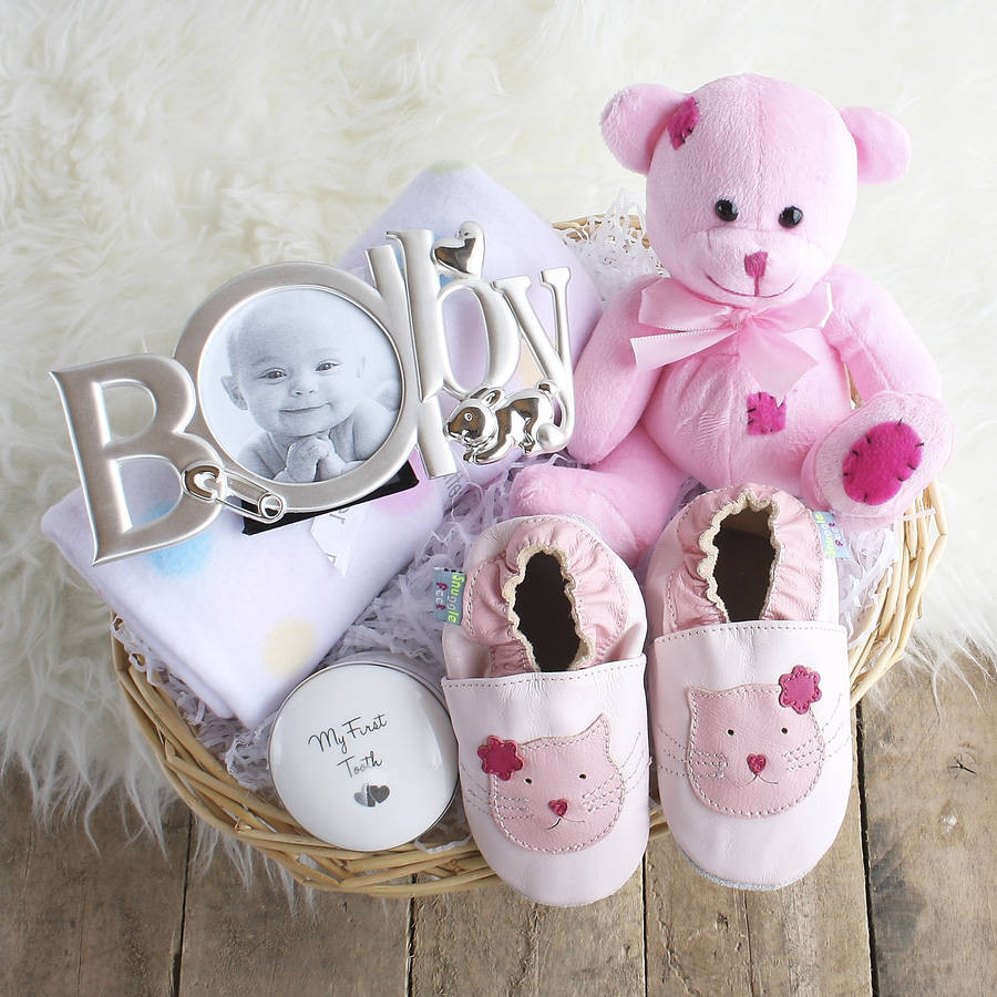 Gift Baskets For New Baby Girl
 deluxe girl new baby t basket by snuggle feet