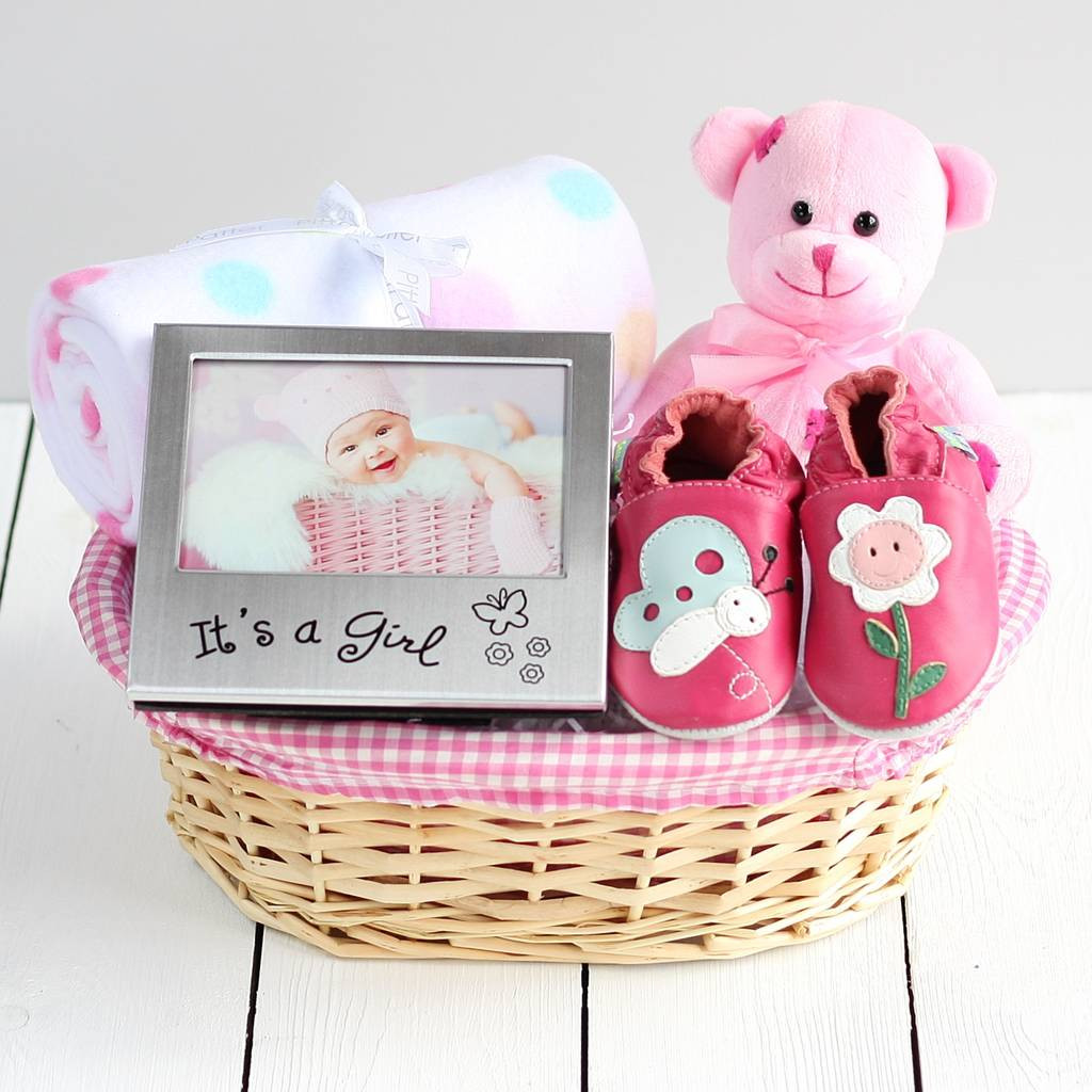 Gift Baskets For New Baby Girl
 beautiful girl new baby t basket by the laser engraving