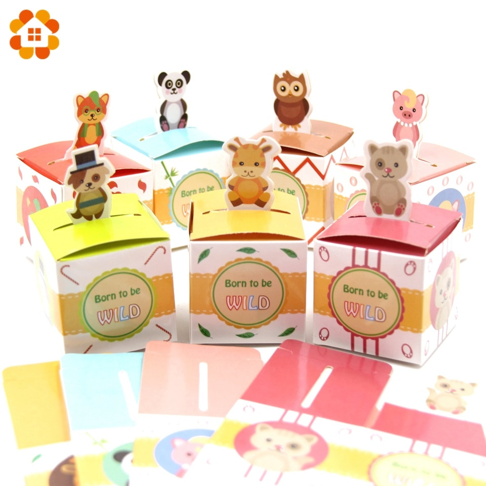 Gift Box For Kids
 10PCS 8 Types Cute Animal Candy Gift Box DIY Paper Box