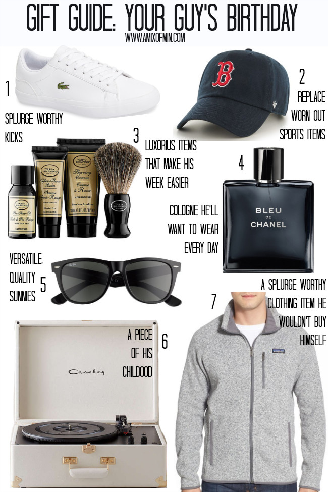 Gift For Husband Birthday
 Gift Guide Your Guy s Birthday A Mix of Min