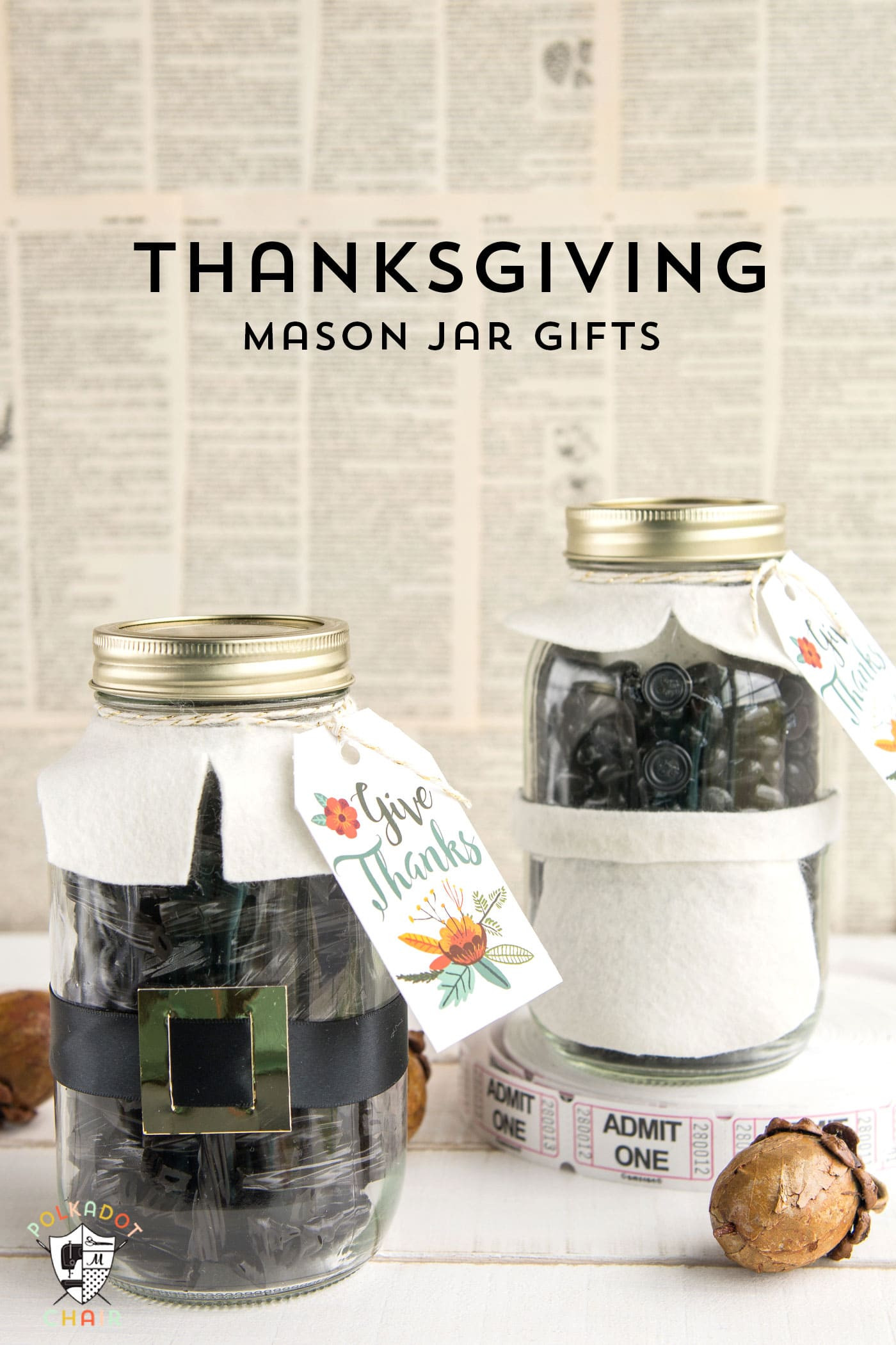 Gift For Thanksgiving
 Thanksgiving Mason Jar Gift Idea The Polka Dot Chair