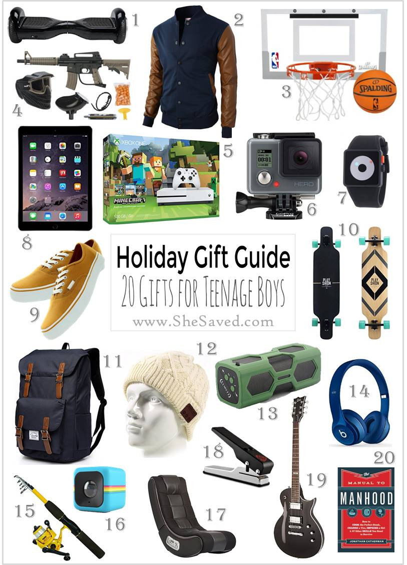 Gift Ideas Boys
 HOLIDAY GIFT GUIDE Gifts for Teen Boys SheSaved