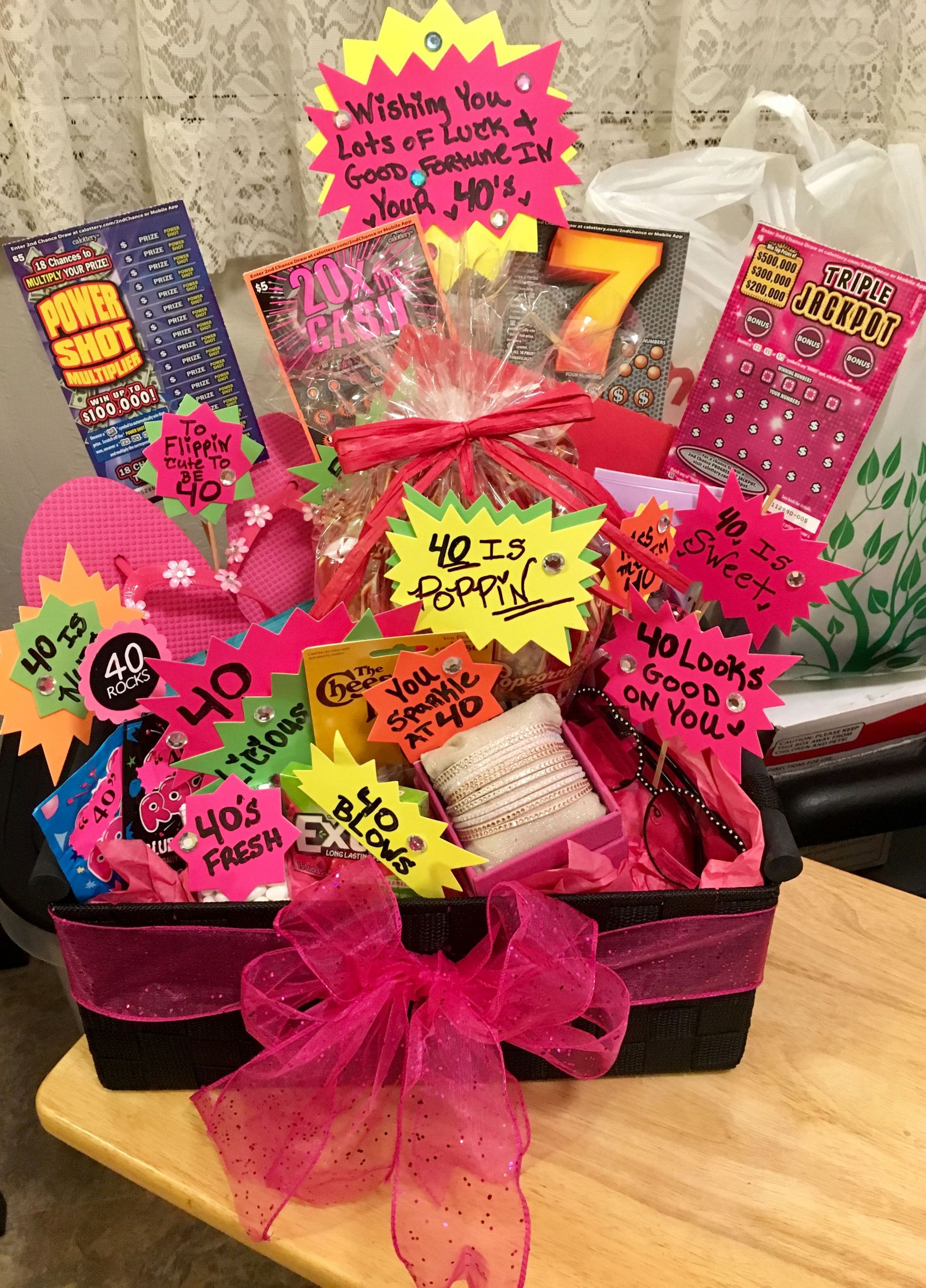 Gift Ideas For 40th Birthday Female
 40th Birthday basket