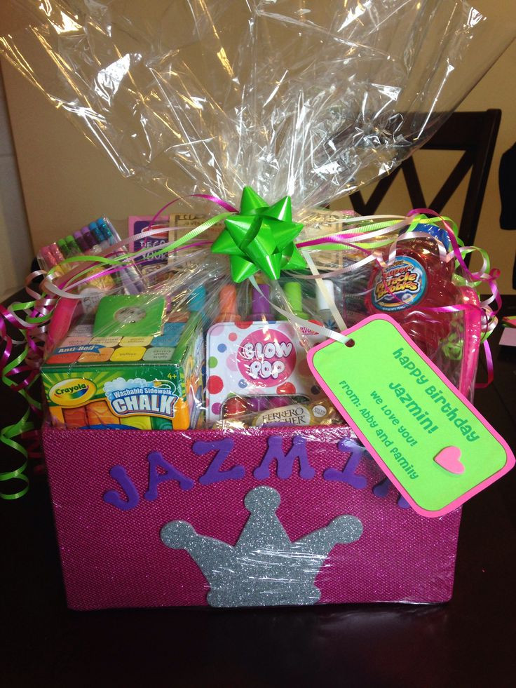 Gift Ideas For 8 Year Old Girls
 Gift basket I made for 8 year old girl Gifts