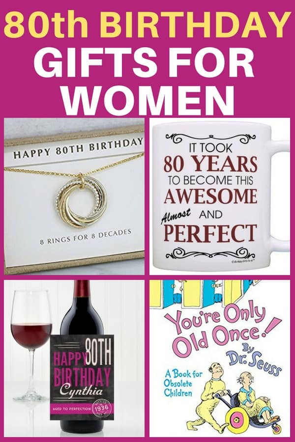 Gift Ideas For 80th Birthday
 80th Birthday Gifts for Women 25 Best Gift Ideas for 80