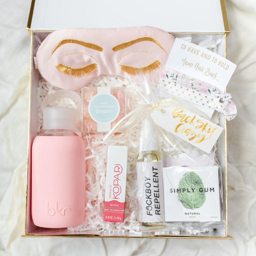 Gift Ideas For Bachelorette Party
 Bachelorette Party Wel e Gift Essentials With images
