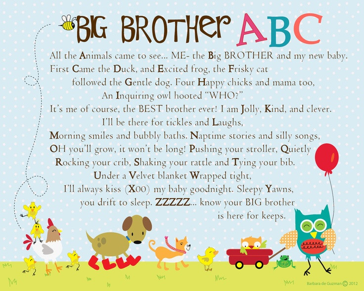 Gift Ideas For Big Brother When Baby Is Born
 So sweet a great t for a new Big Brother