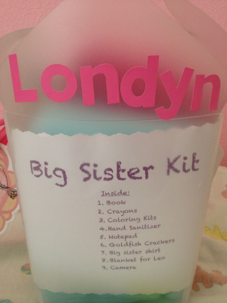 Gift Ideas For Big Sister When Baby Is Born
 Big Sister Kit baby shower t Cute idea for the big