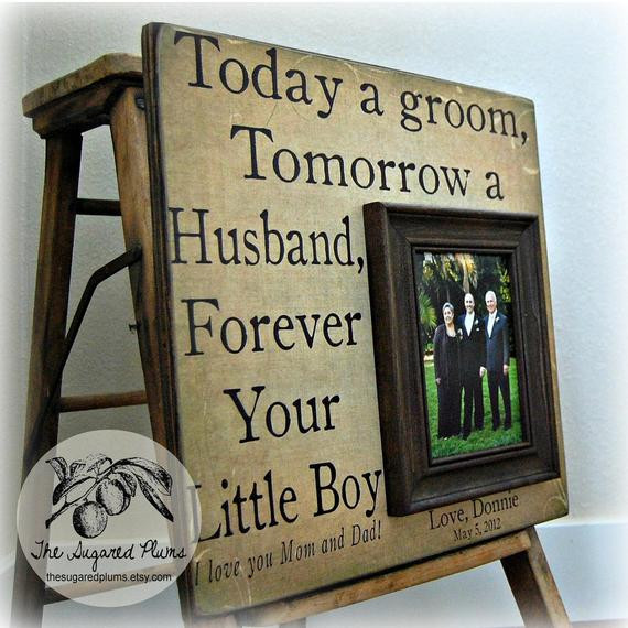 Gift Ideas For Father Of The Groom
 Parents Wedding Gift Personalized Picture Frame 16x16 TODAY A