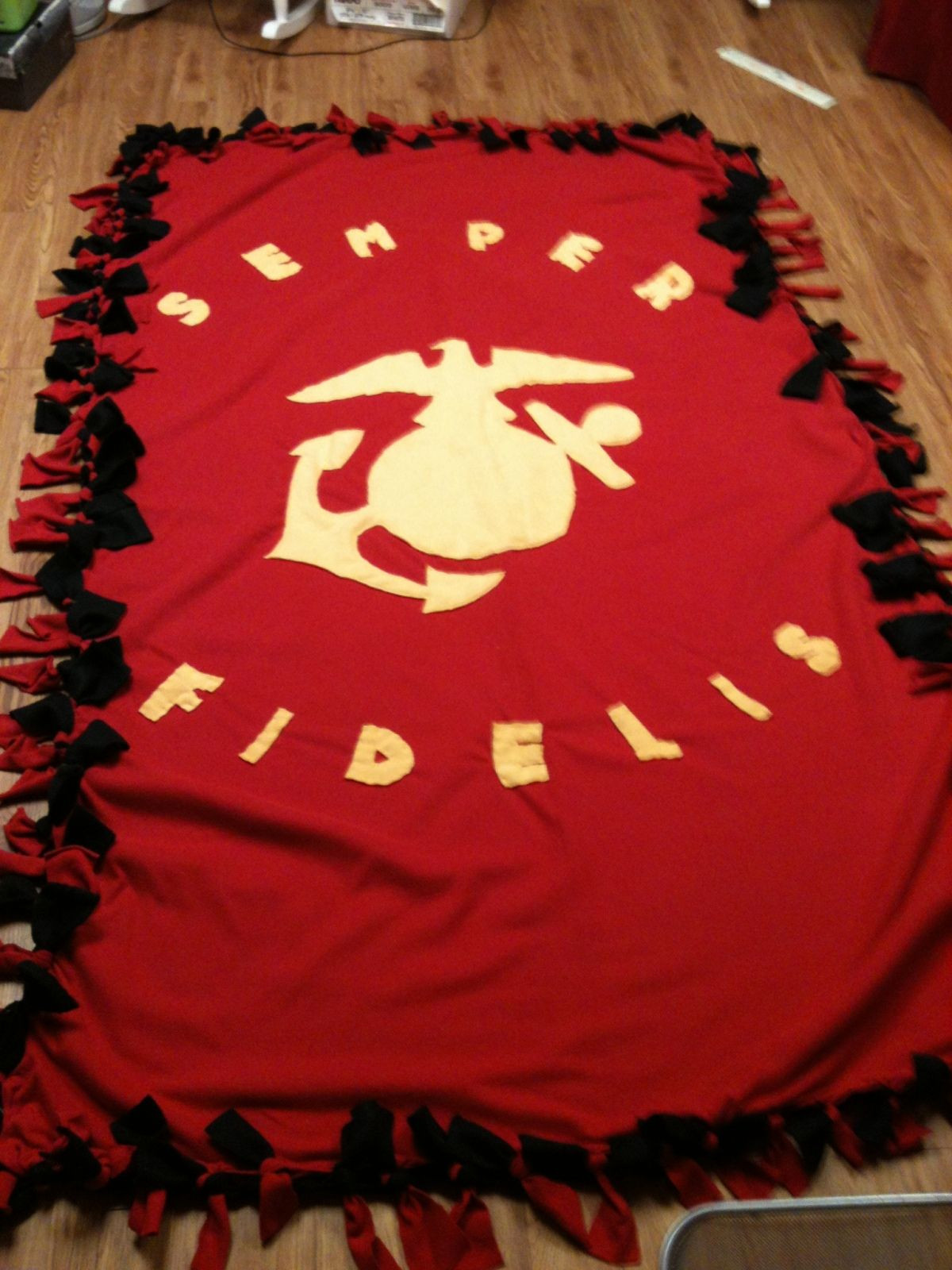 Gift Ideas For Marine Boyfriend
 This is the blanket I made for my boyfriend s grad present
