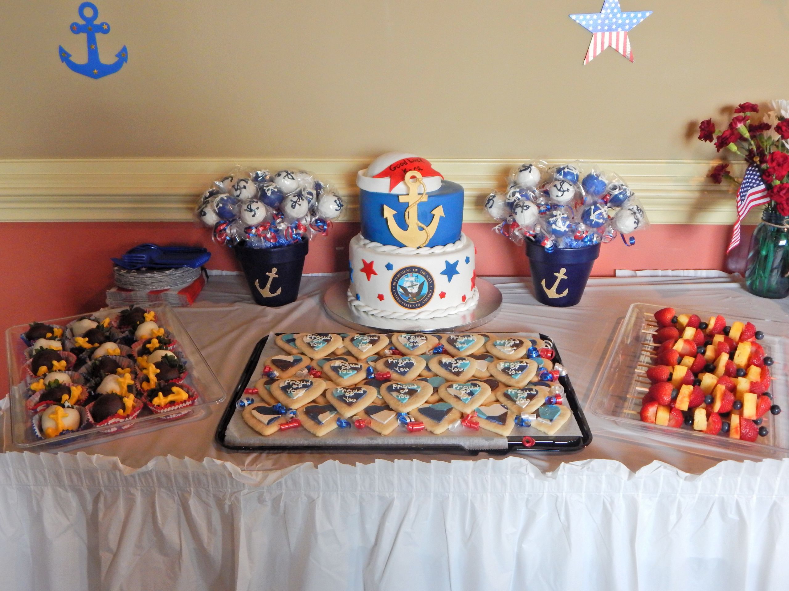 Gift Ideas For Navy Boot Camp Graduation
 Desserts Navy Boot Camp Going Away Party Navy BootCamp