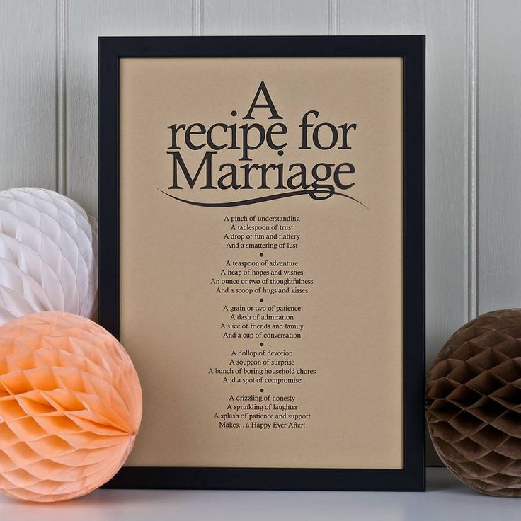 Gift Ideas For Older Couple Getting Married
 Personalised Marriage Print With Marriage Poem in 2019