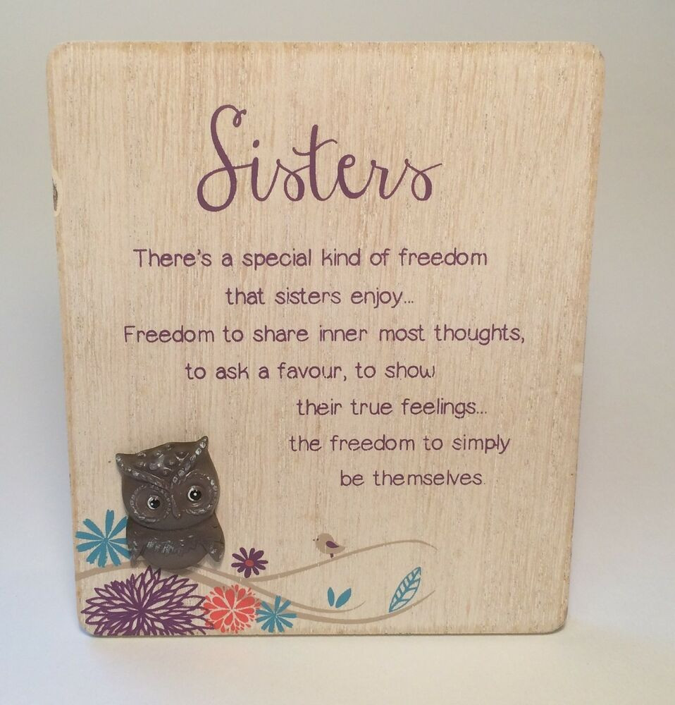 Gift Ideas For Sister Birthday
 Life s A Hoot Sisters Plaque Birthday Gift Ideas for