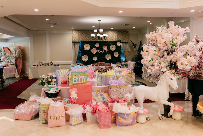 Gift Table Baby Shower Ideas
 Kara s Party Ideas Enchanted Garden Baby Shower