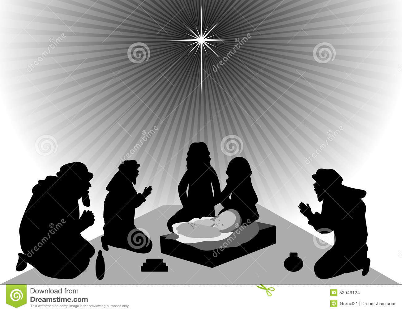 Gifts Brought To Baby Jesus
 The Three Kings Bringing Gifts To Baby Jesus Stock Vector