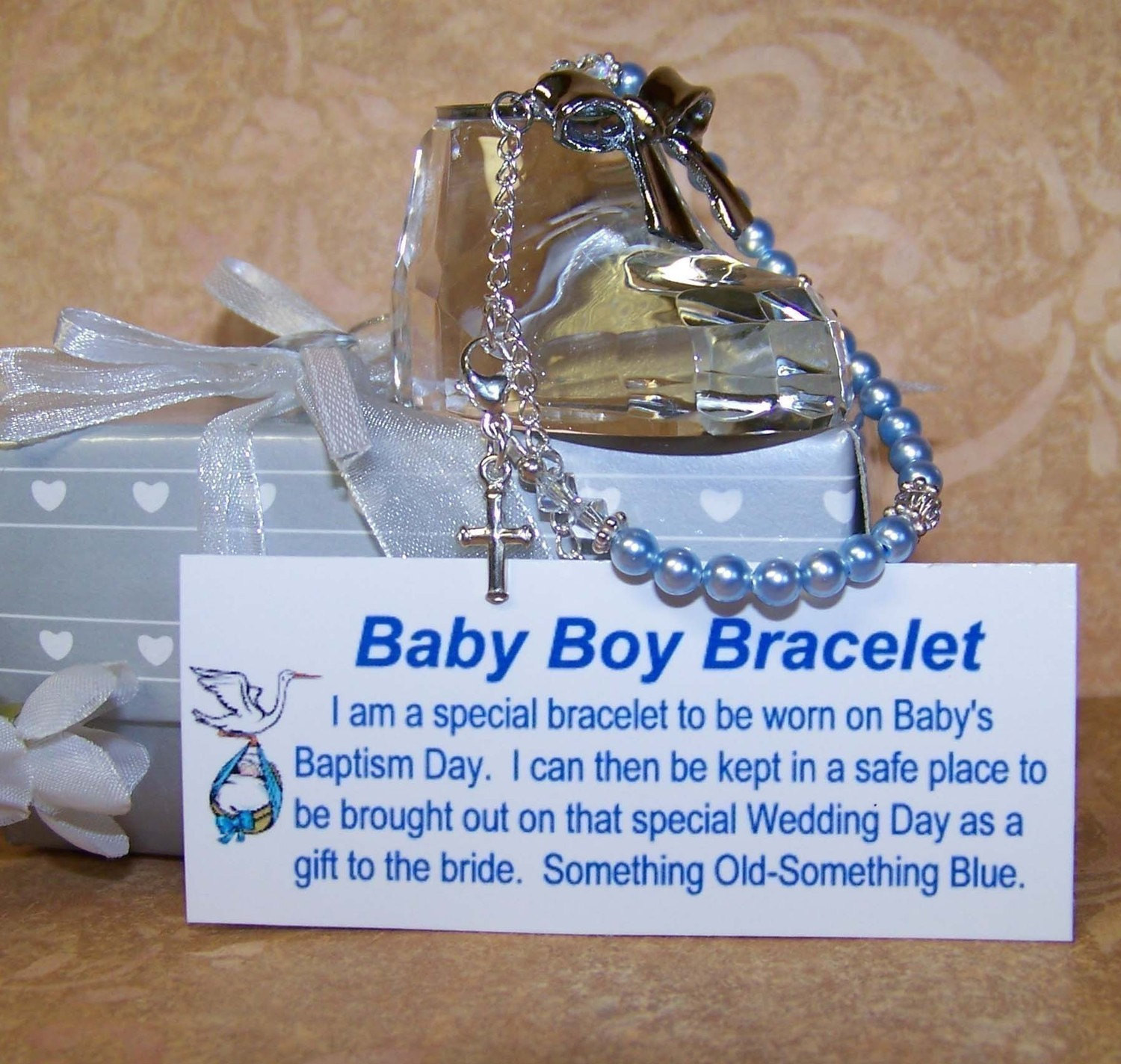 Gifts For Baby Boy Christening
 Baby Boy Baptism Christening Bracelet by luckycharm5286