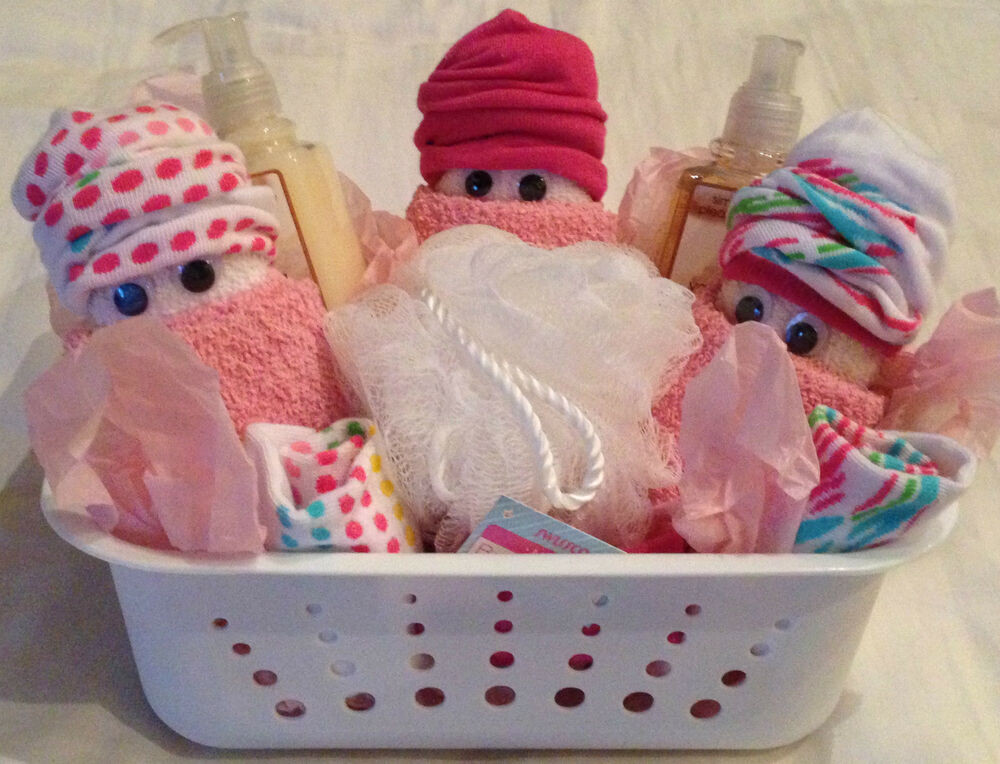 Gifts For Baby Shower Games
 Washcloth Diaper Baby Gift Basket Shower Guest Party Favor