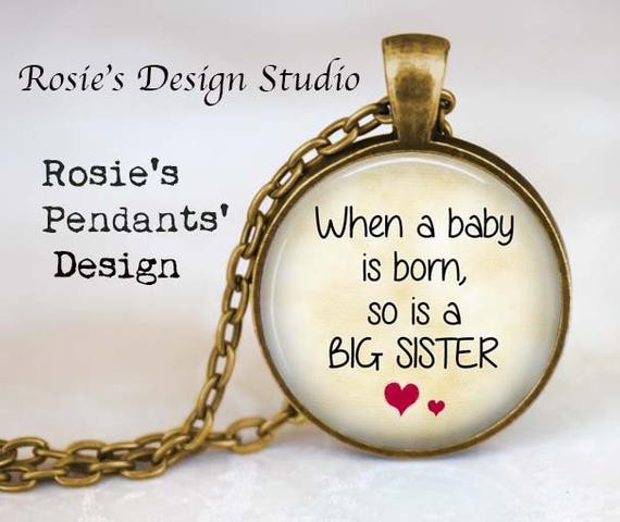 Gifts For Big Sister When Baby Is Born
 Big Sister Jewelry When a baby is born so is a big