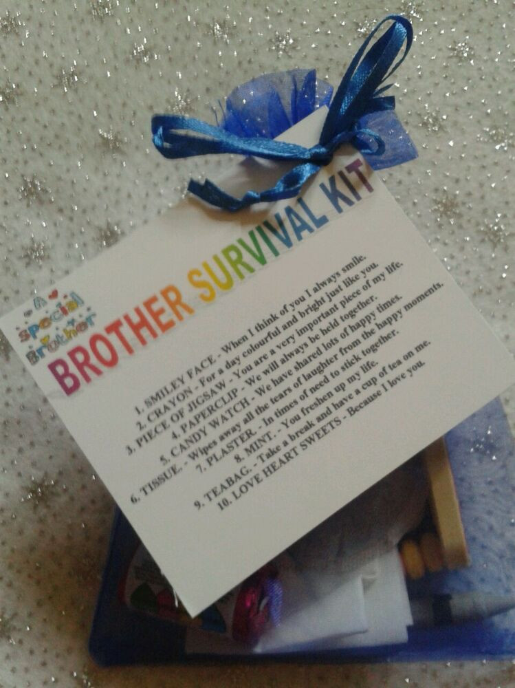 Gifts For Brothers Birthday
 BROTHER SURVIVAL KIT Novelty Keepsake Christmas Birthday