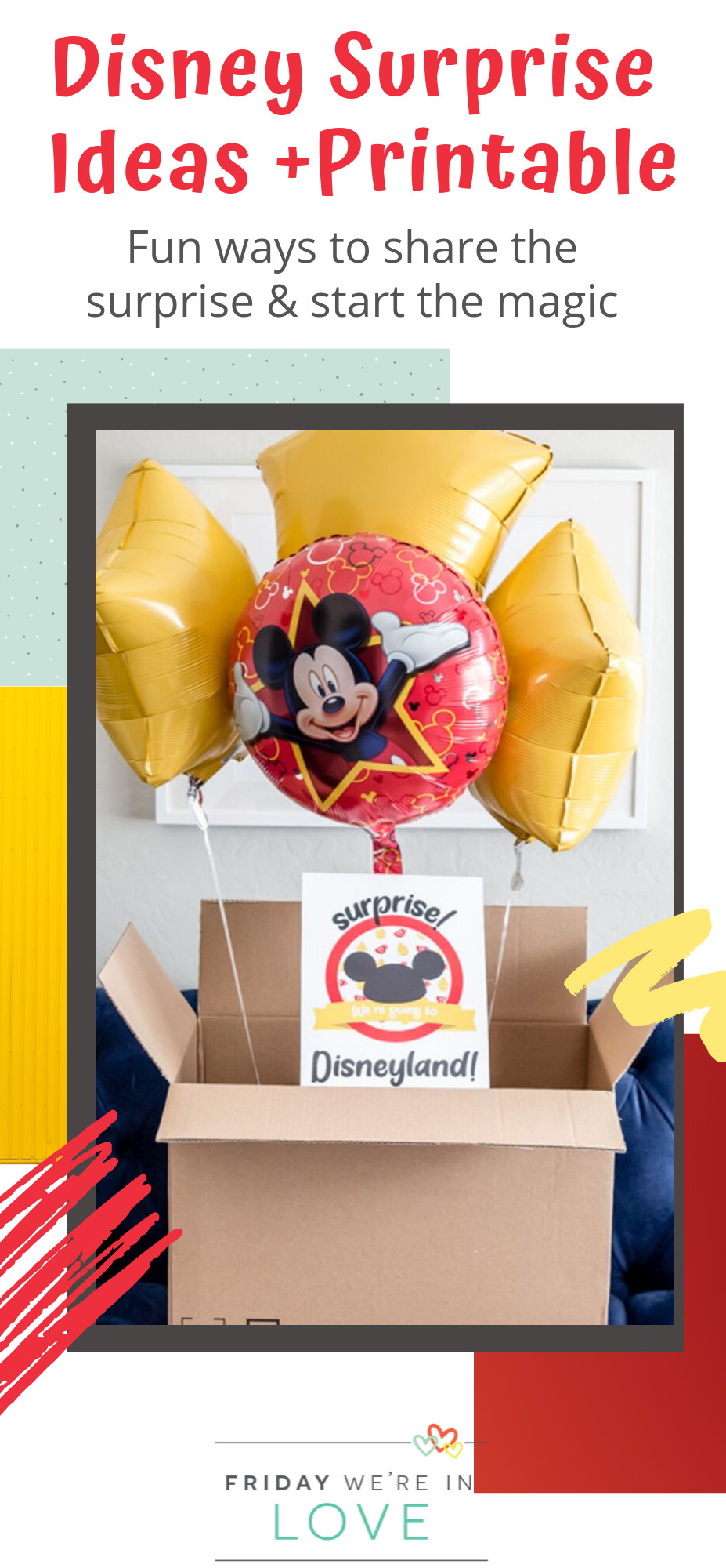 Gifts For Kids Going To Disney
 Surprise Disney Trip Reveal Ideas And Free Printable