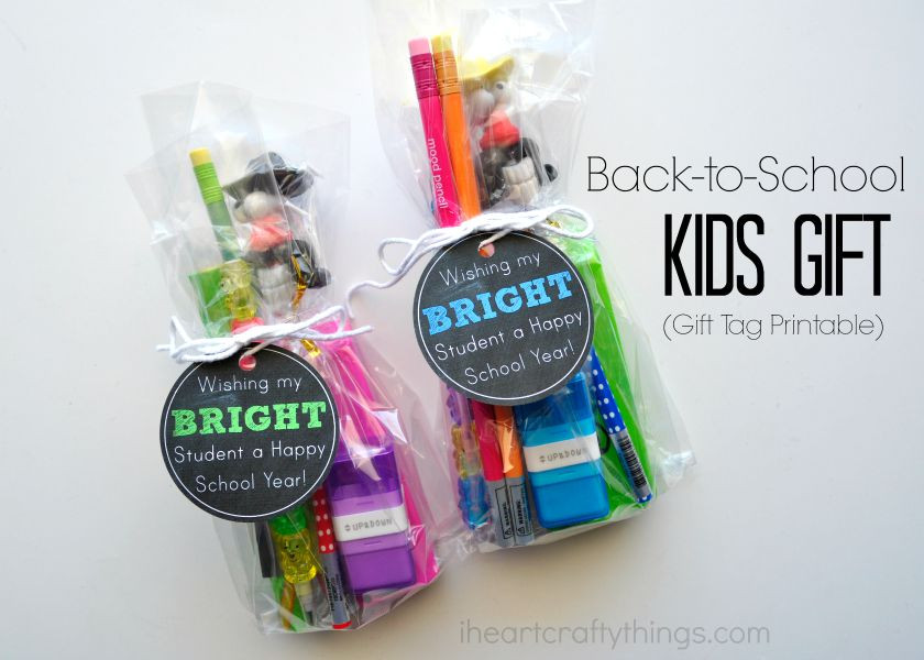 Gifts For School Kids
 Back to School Kids Gift with Printable Gift Tag