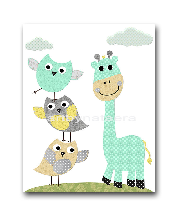 Giraffe Baby Decor
 Baby Room Decor Giraffe Nursery Wall Decor Children Room Art