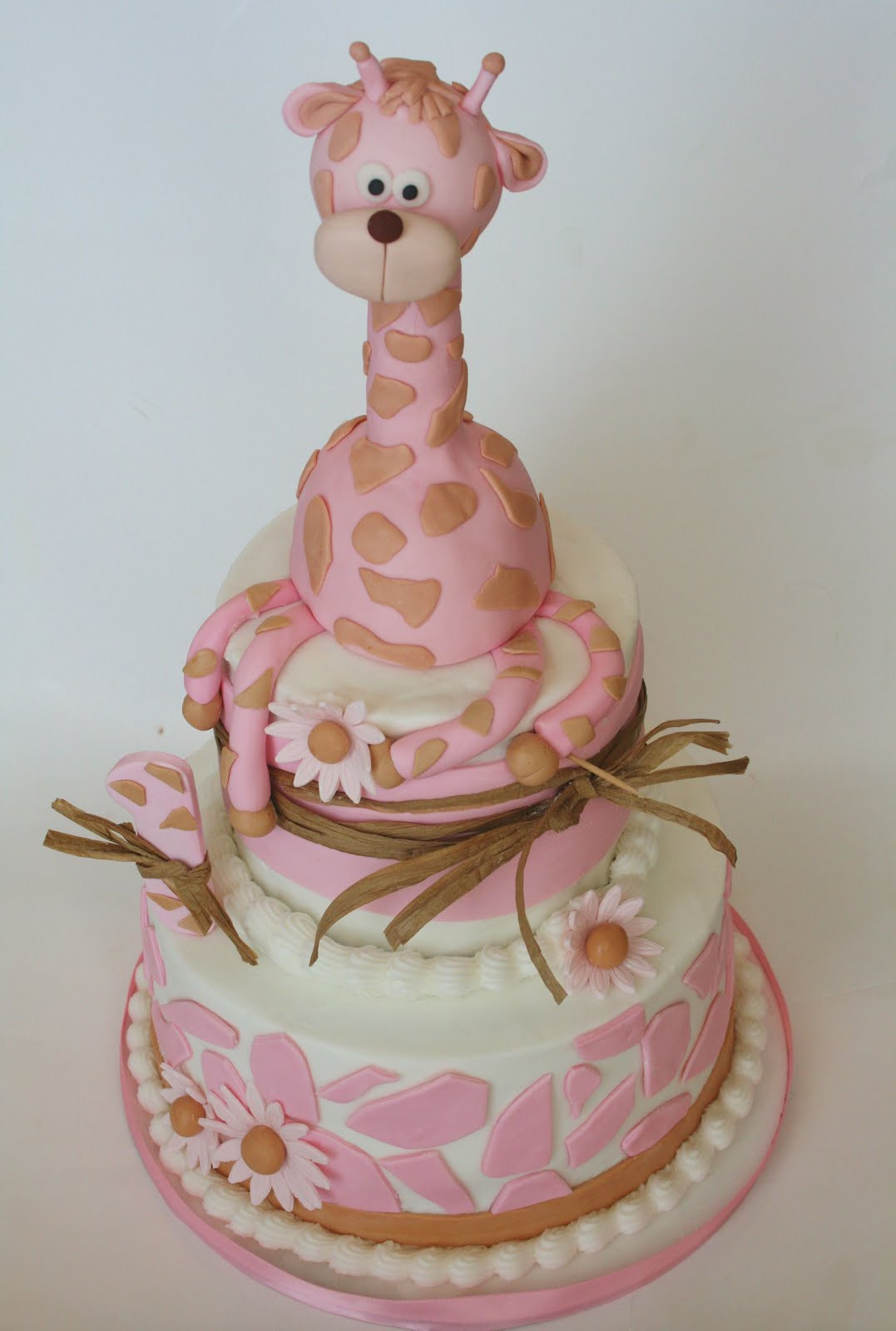 Giraffe Birthday Cake
 And Everything Sweet Pink Giraffe 1st Birthday